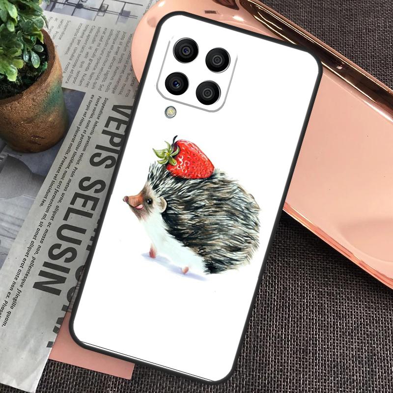 Hedgehog and Balloon For Samsung Galaxy M55 M15 M13 M23 M33 M53 M30s M31s M12 M32 M52 M20 M21 M51 M34 M54 Case