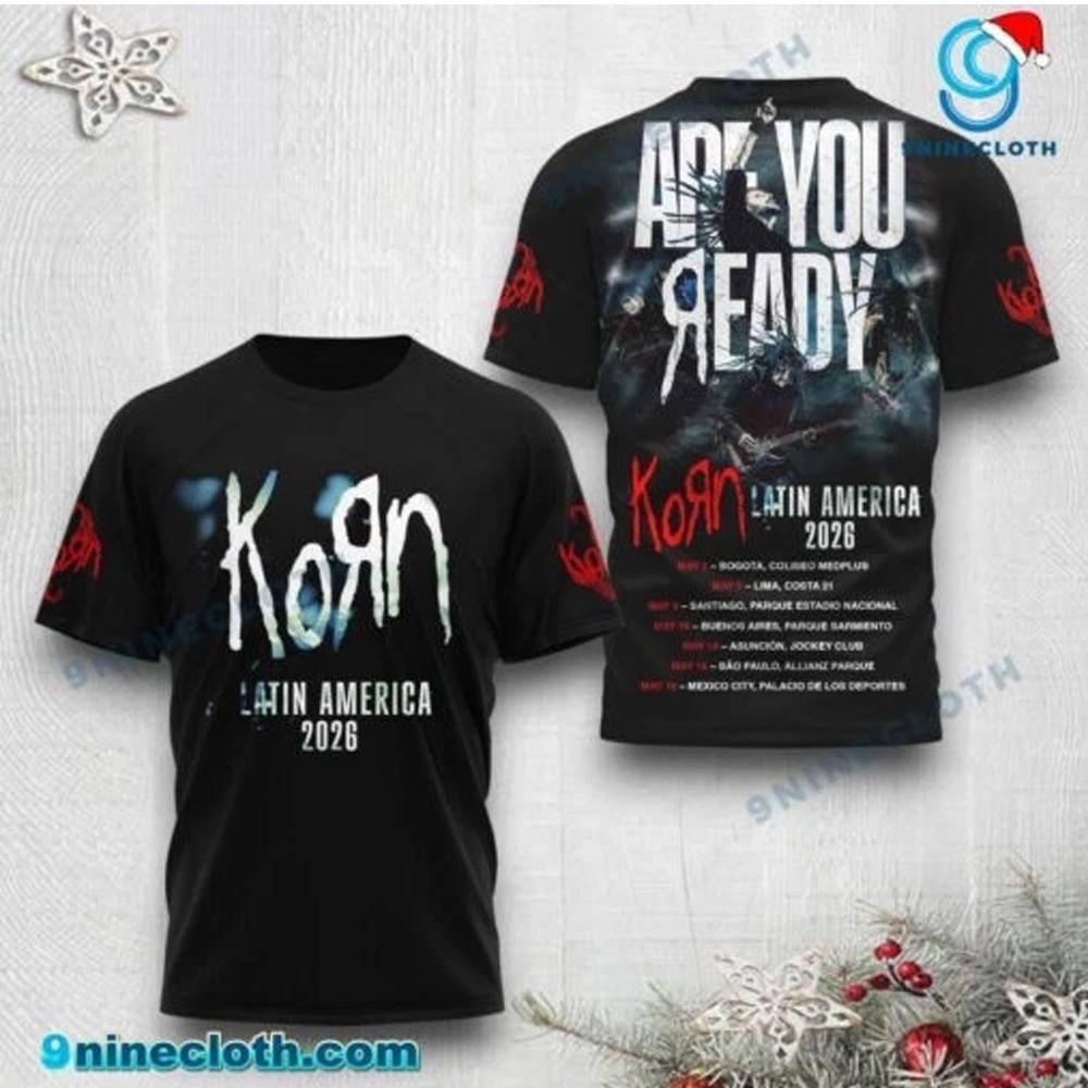 Korn band Are You Ready Latin America Shirt AOP 3D PP2943 S