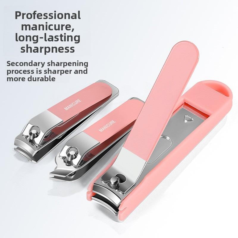 Complete 8 Pcs Set Manicure Kit Nail Clippers with Clippers Cuticle Pusher & Trimmer Portable Gift for Women and Men