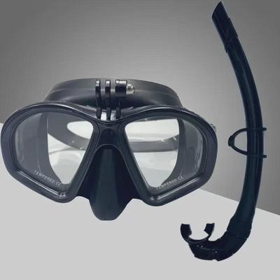 Set Maschera e Boccaglio in Vetro Temperato e Silicone per Snorkeling e Immersioni