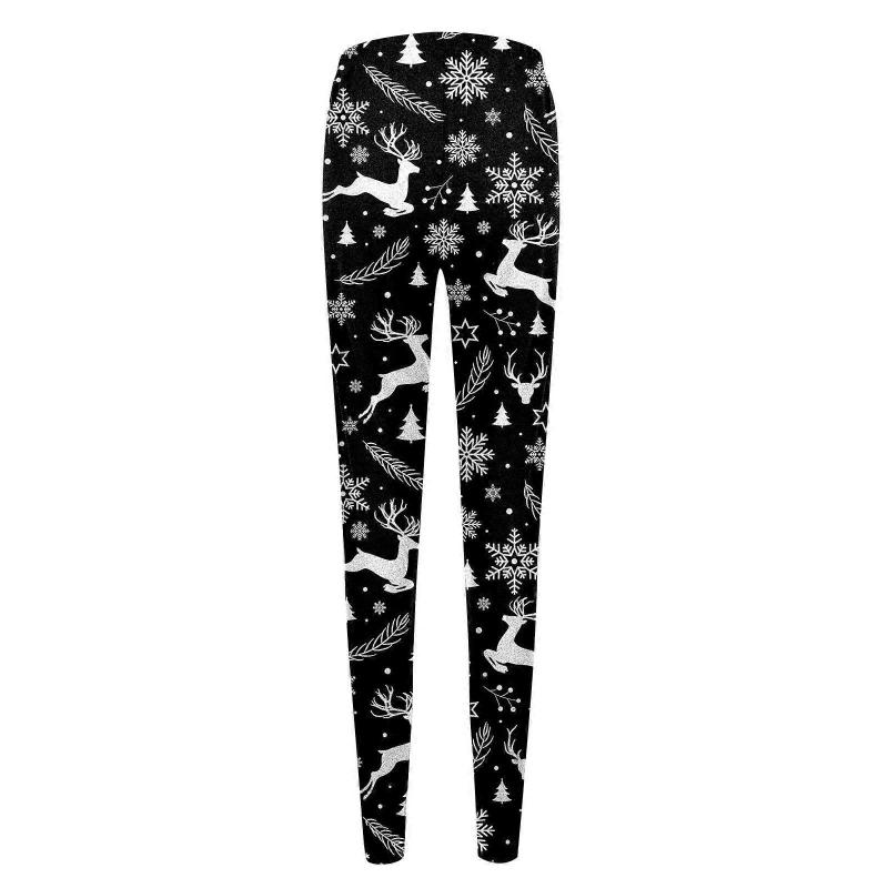 Weihnachts Schneeflocken Print Leggings Damen Winter Warm Scrunch Leggings Winter Leggings für Damen Warme Leggins Weihnachtsleggings