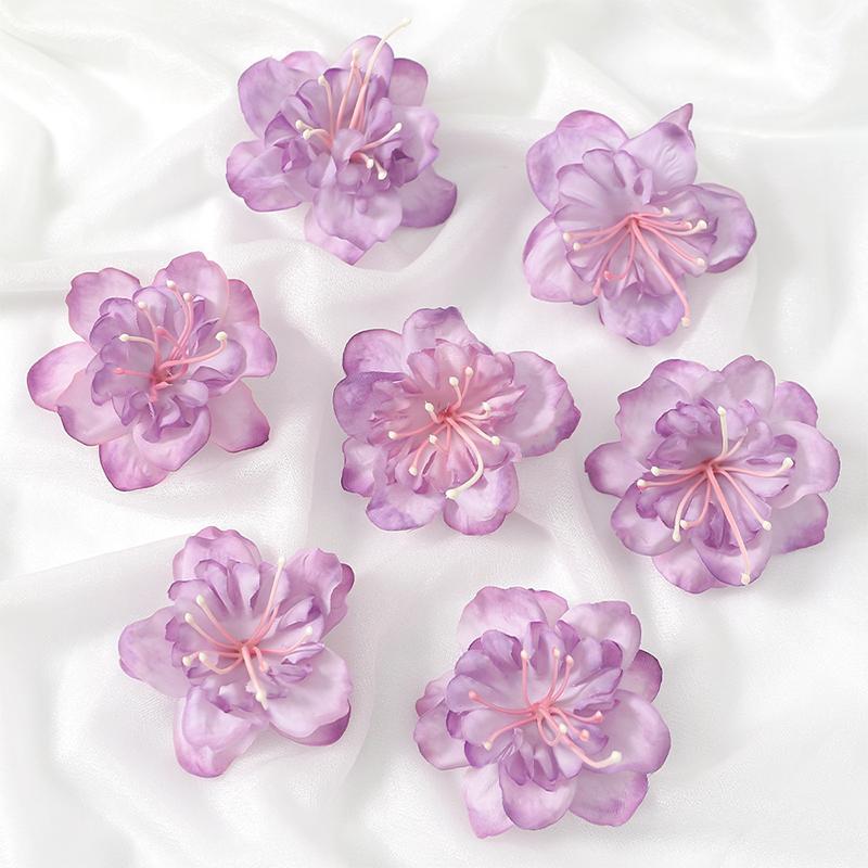 10/20Pcs 6cm Silk Artificial Cherry Blossom Head for Home Room Dceoration Bridal Wedding Decoration DIY Wreath Accessories