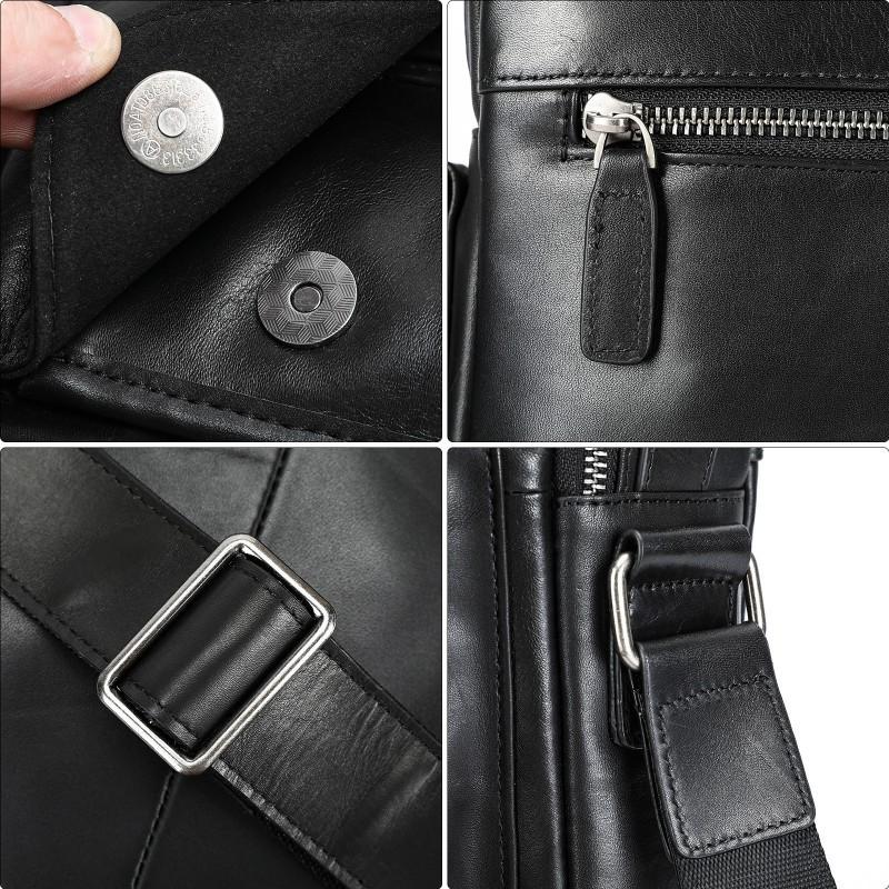 New Men's Casual Travel Shoulder Bag Real Leather Top Layer Cowhide High-end Crossbody Work Commuting Small