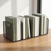 Iron Bookshelf with 4-Grid Organizer Thick Iron Anti-Rust Durable Book Storage Rack for Office Documents