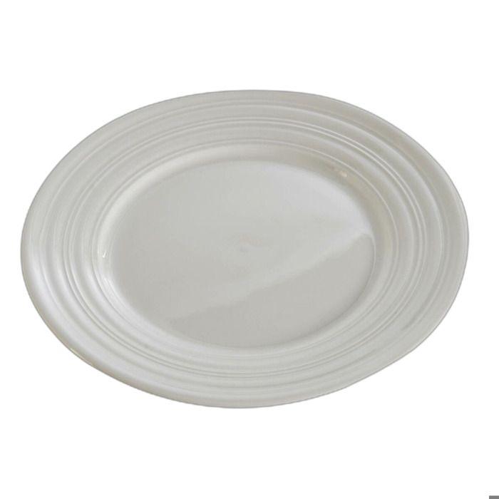 Assiette Plate - DKD Home Decor - Blanc - Porcelaine - Lot De 4 - Dimensions 19x19 Cm