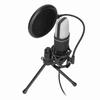 USB Microphone 360 Degree Rotation RGB Indicator Gaming Microphone with Windscreen and Tripod Stand for PS5 PC