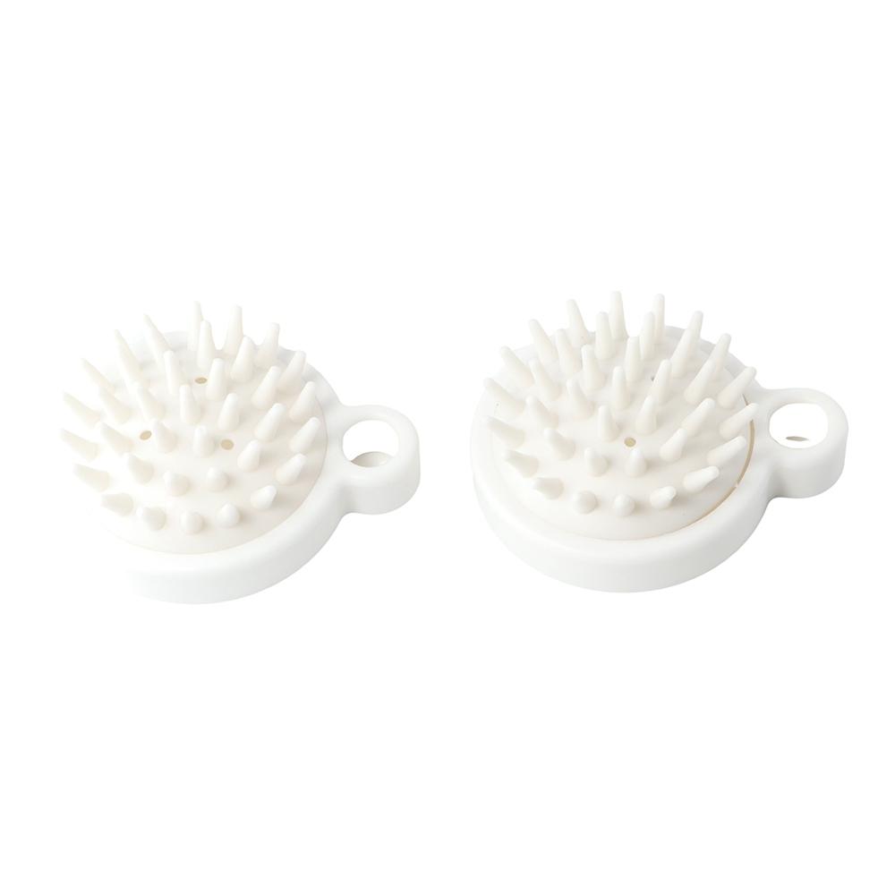 White Silicone Shampoo Brush Comfortable Scalp Massage Brush Exfoliator Shower Brush  Women Men