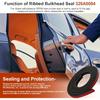Ribbed Bulkhead Seal Strip 326A0004 3/5 In X 65 In, Tonneau Cover Ribbed Seal Strip Self-Adhesive EPDM Foam Rubber Seal Compatible With RV, Boat,