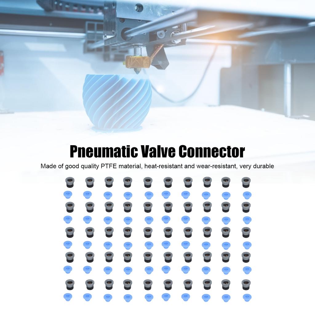 Pneumatic Fitting Plastic Air Line Pneumatic Valve Connector Head 50 Set 3D Printer Accessories for Textiles for Other Fields