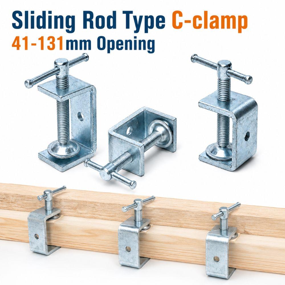 Adjustable Square Clamp Zinc Plating Fixed Holder Clip Professional C-clamp Hardware Fasteners