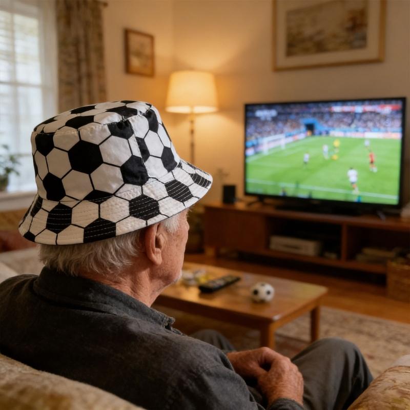 Soccer Themed Bucket Hat Light Weight Breathable Polyester Fisherman Cap For Running Cycling Football Outdoor Sports
