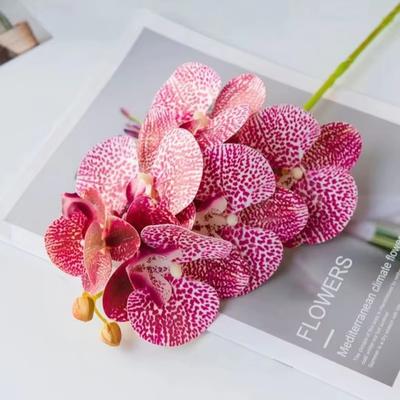 3D Artificial Flowers Plastic Butterfly Orchid Home Vases Table Decor Wedding Outdoor Garden Bride Bouquets DIY Wreaths Gift Box