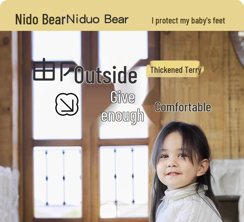 Nidoran Winter Baby Socks: Thick Fleece-Lined Cotton Mid-Calf Socks for Boys and Girls