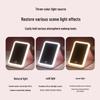 Portable LED Makeup Mirror with Light - Foldable Desktop Vanity Mirror