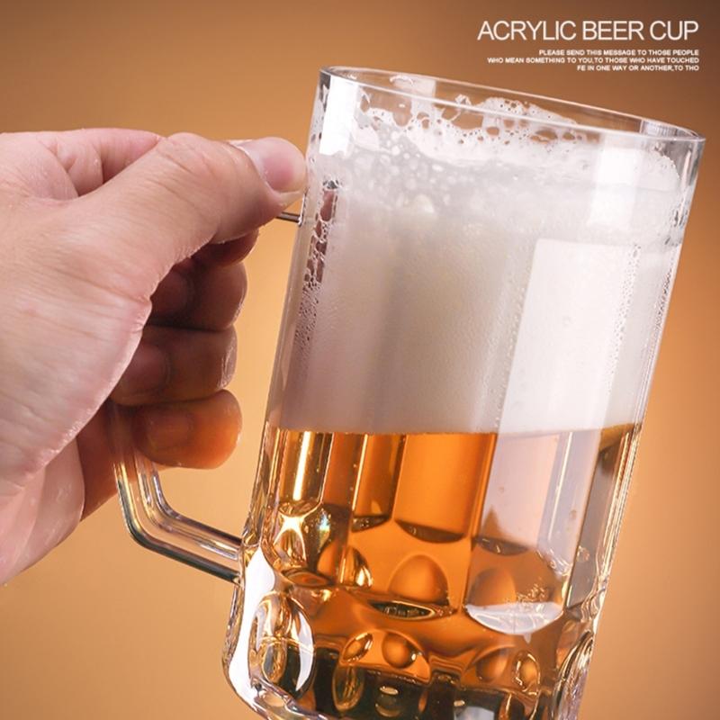 Unzerbrechliche Acryl-Bierbecher, bruchsicher, Frühstücks-, Milch-, Kaffee-, Wasserkrug, Küchen-Trinkgeschirr, wiederverwendbarer Champagnerbecher