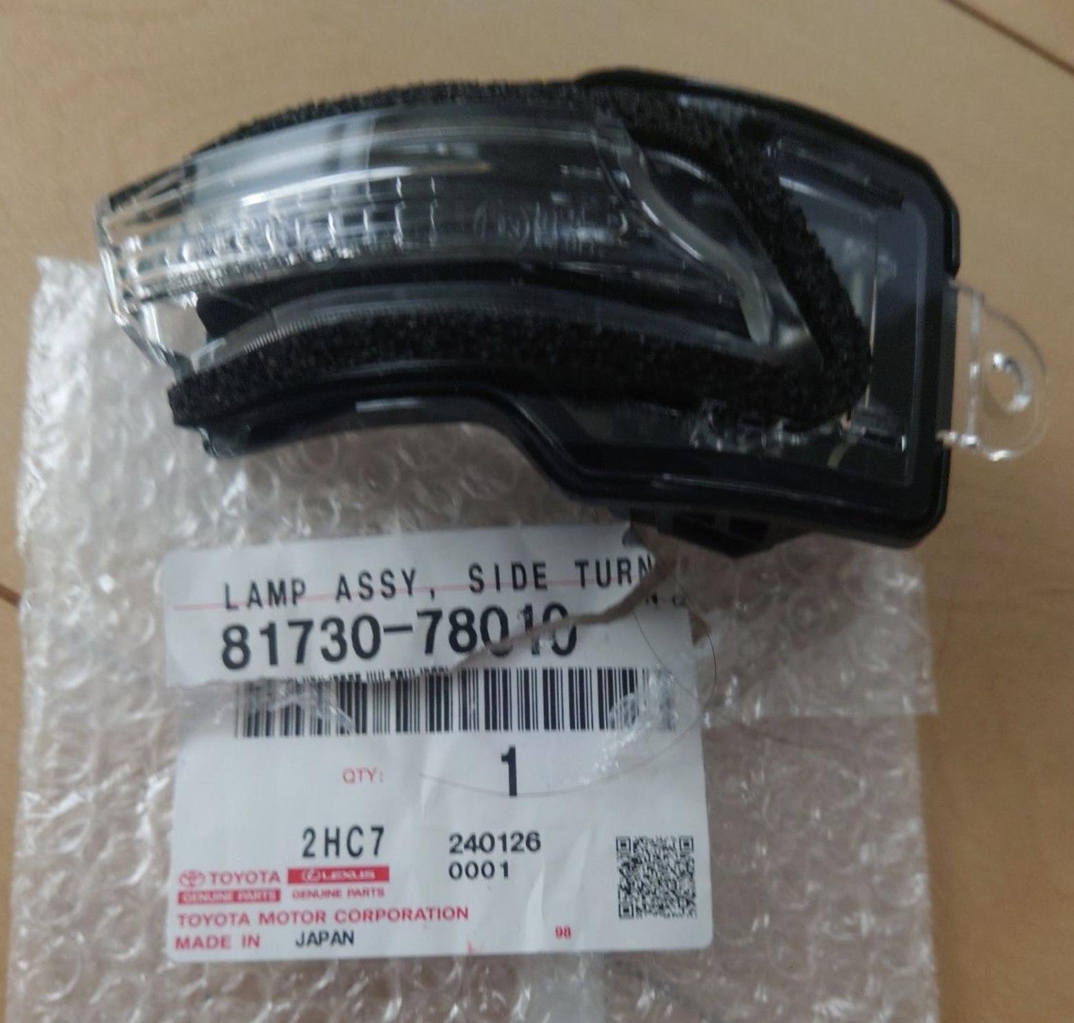 

TOYOTA Lamp Assy, Side Turn Signal, RH 81730-78010 OEM Genuine