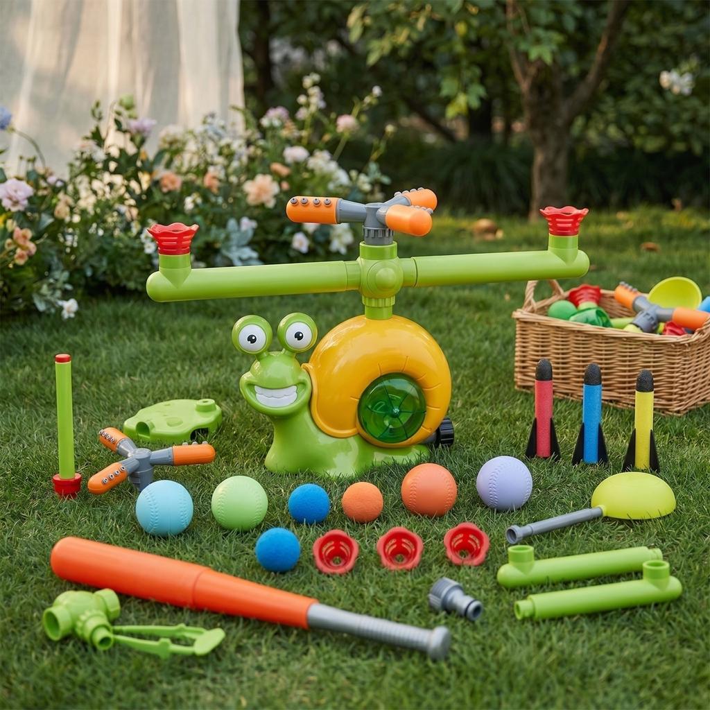 Children's Outdoor Sprinkler: Rotating Automatic Spray Head Yard Water Play Toy
