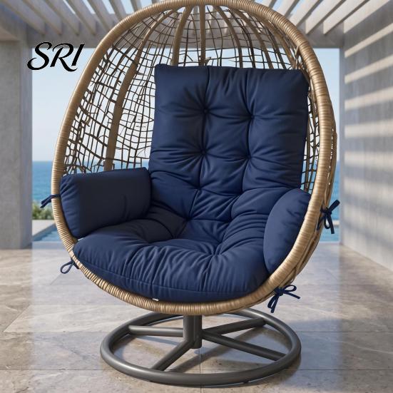Outdoor Chair Cushion Egg Waterproof Hammock Indoor Elastic Hanging Replacement for Garden Yard Swing