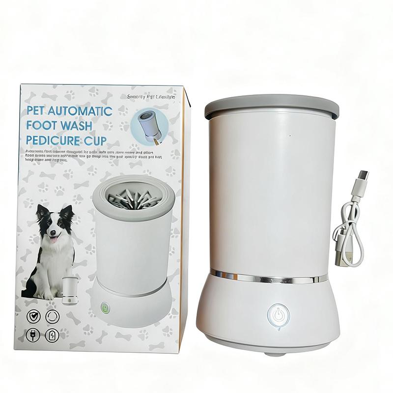 

USB Rechargeable Automatic Cleaner Portable Dog Paw Washer Electric Massager for Small To Medium Dogs Cats Paw Cleaner Massager білий