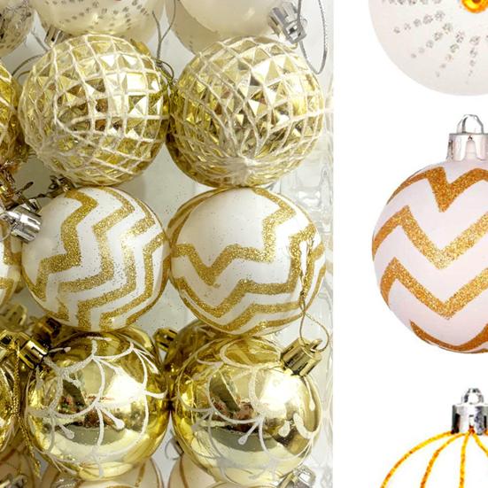 Pcs Christmas Balls Ornaments 2.4 Inch Small Shatterproof Plastic Balls