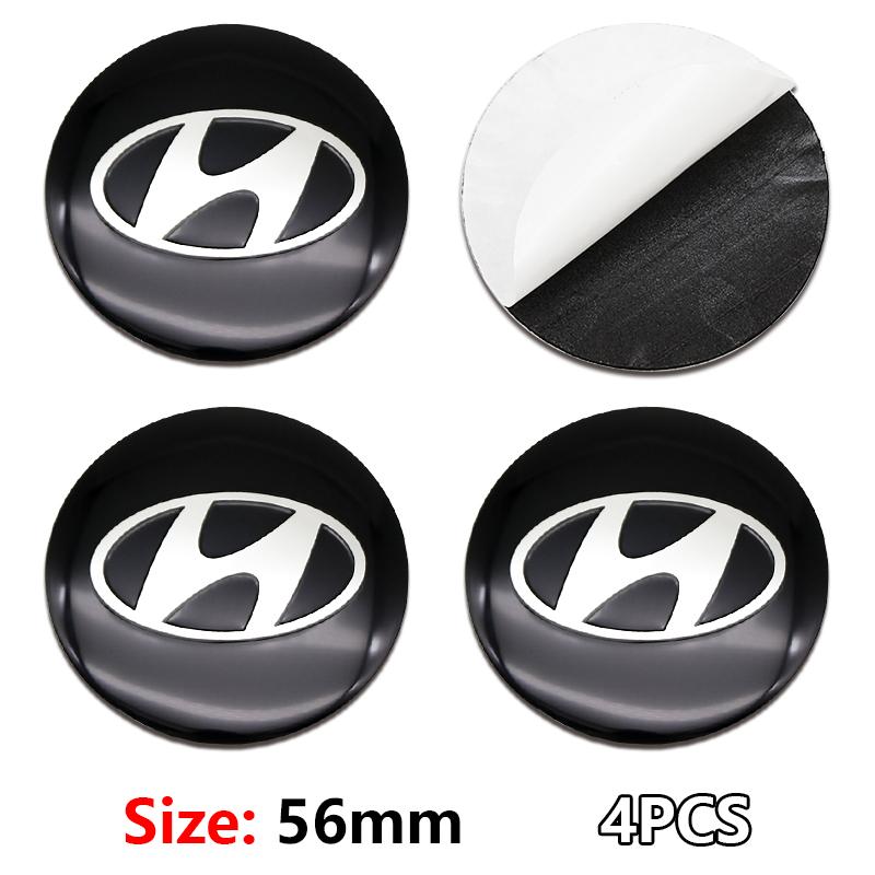 4 ks 56mm 60mm 65mm Středová krytka náboje kola auta Pro Hyundai Accent Elantra Veloster Getz Tucson i20 Krytky ráfku Samolepky Příslušenství