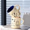 Creative Cute Cat Dog Mug Couple Cup Gift, Milk Cup, Office Coffee Ceramic Cup