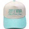JUST A MAMA truck driver hat embroidered leopard print color matching baseball cap European and American men's and women's casual hat