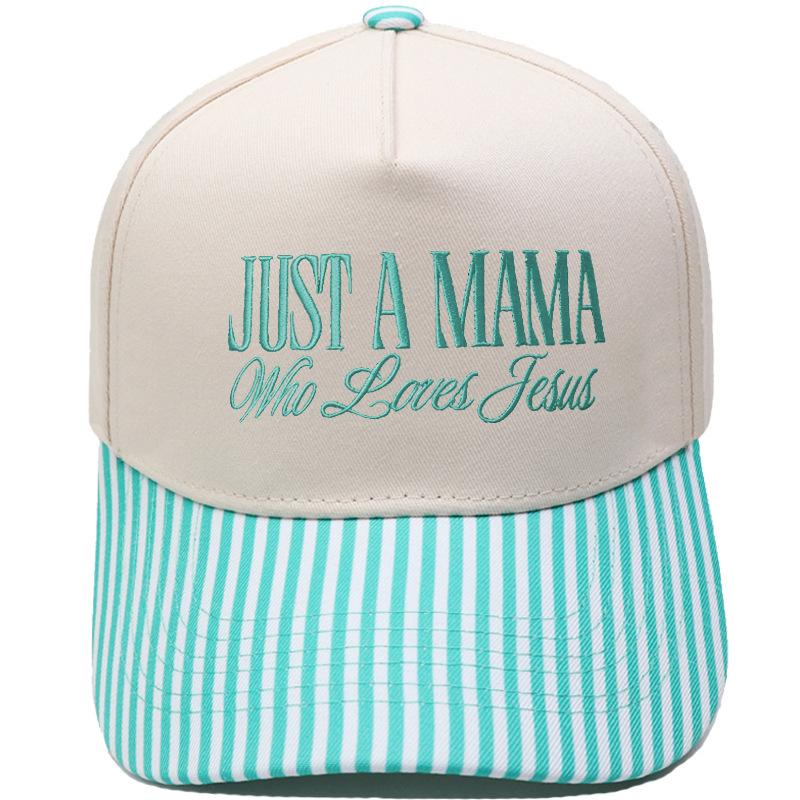 JUST A MAMA truck driver hat embroidered leopard print color matching baseball cap European and American men's and women's casual hat