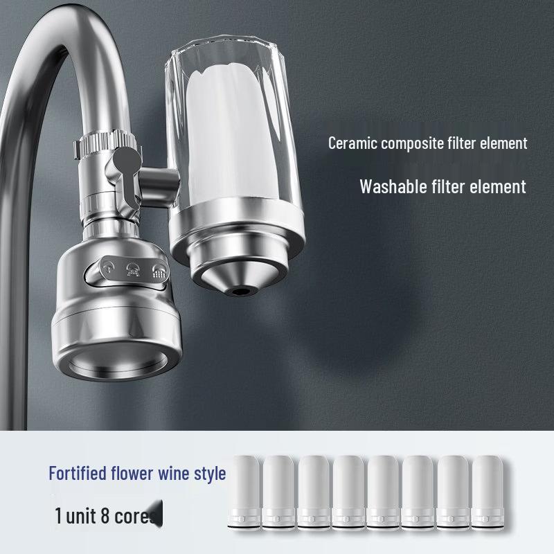 TLXT Stainless Steel Faucet Water Filter with Booster Shower