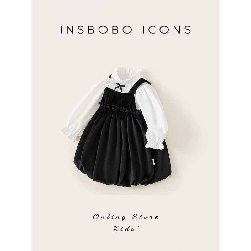 Insbobo Girl Suit Spring and Autumn Bows