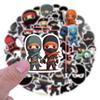 60 New Ninja Samurai Graffiti Decals Decorate Notebook Suitcase Cartoon Decals Premium Durable Quality Useful Practical