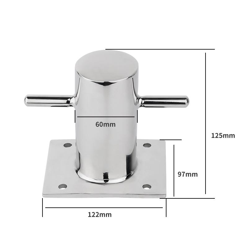AndyMarine Прочный Морской Одиночный Швартовный Кнехт Из Нержавеющей Стали 316 Швартовный Кнехт Морская Фурнитура Швартовный Кнехт для Яхты 120x95mm