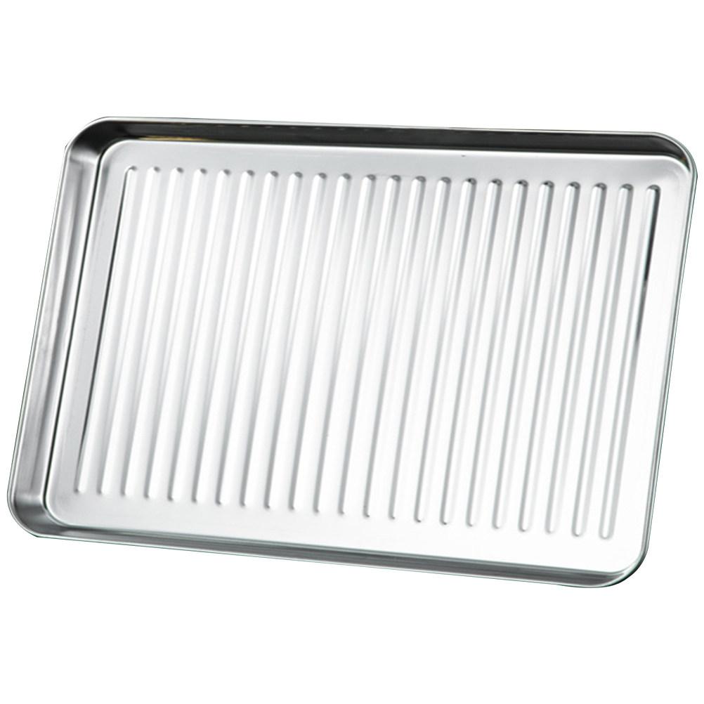 Stainless Steel Baking Pan Multi Function Pizza Dumpling Bread Baking Tray High Temp Resistance Easy Clean Reusable Daily Use