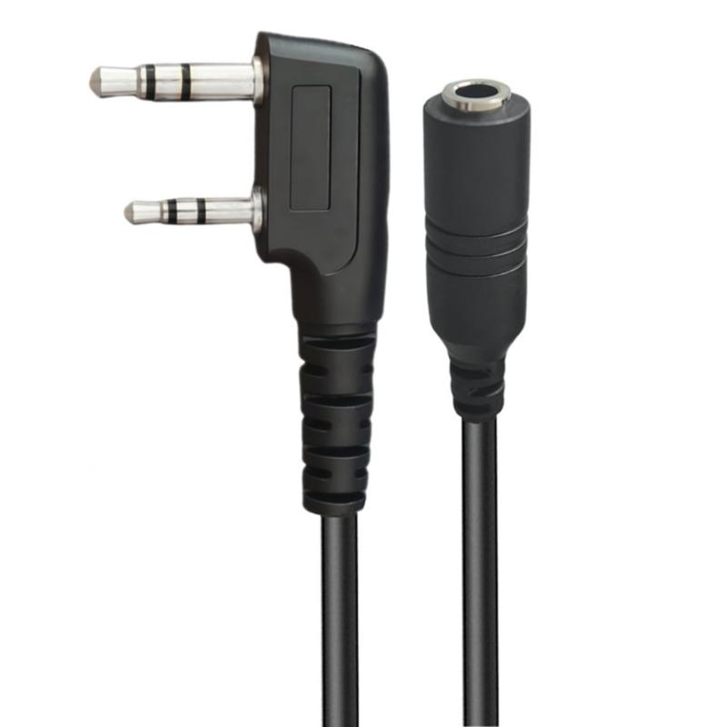 Leichter 3,5-mm-Headset-Adapter wandelt K-Typ 2-Pin-Funkgeräte in Standard-3,5-mm-Buchsen für Zwei-Wege-Funkgeräte um