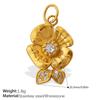 Fashion Vintage Bohemian Diy Love Flower Diamond Pendant Accessories Gold Plated Pendant