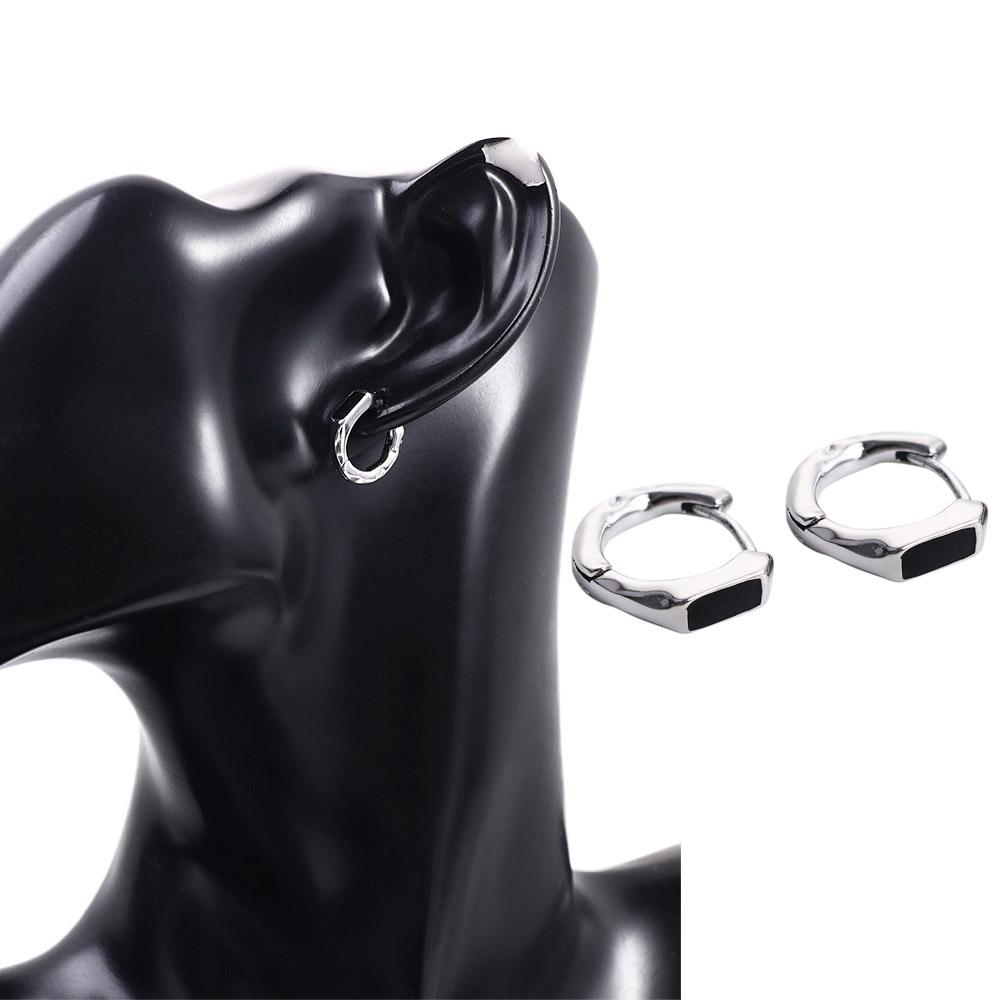 Punk Party Silver Plate Street Wear Men Hoop Earrings Korean Earrings Men Accessories Ear Buckle