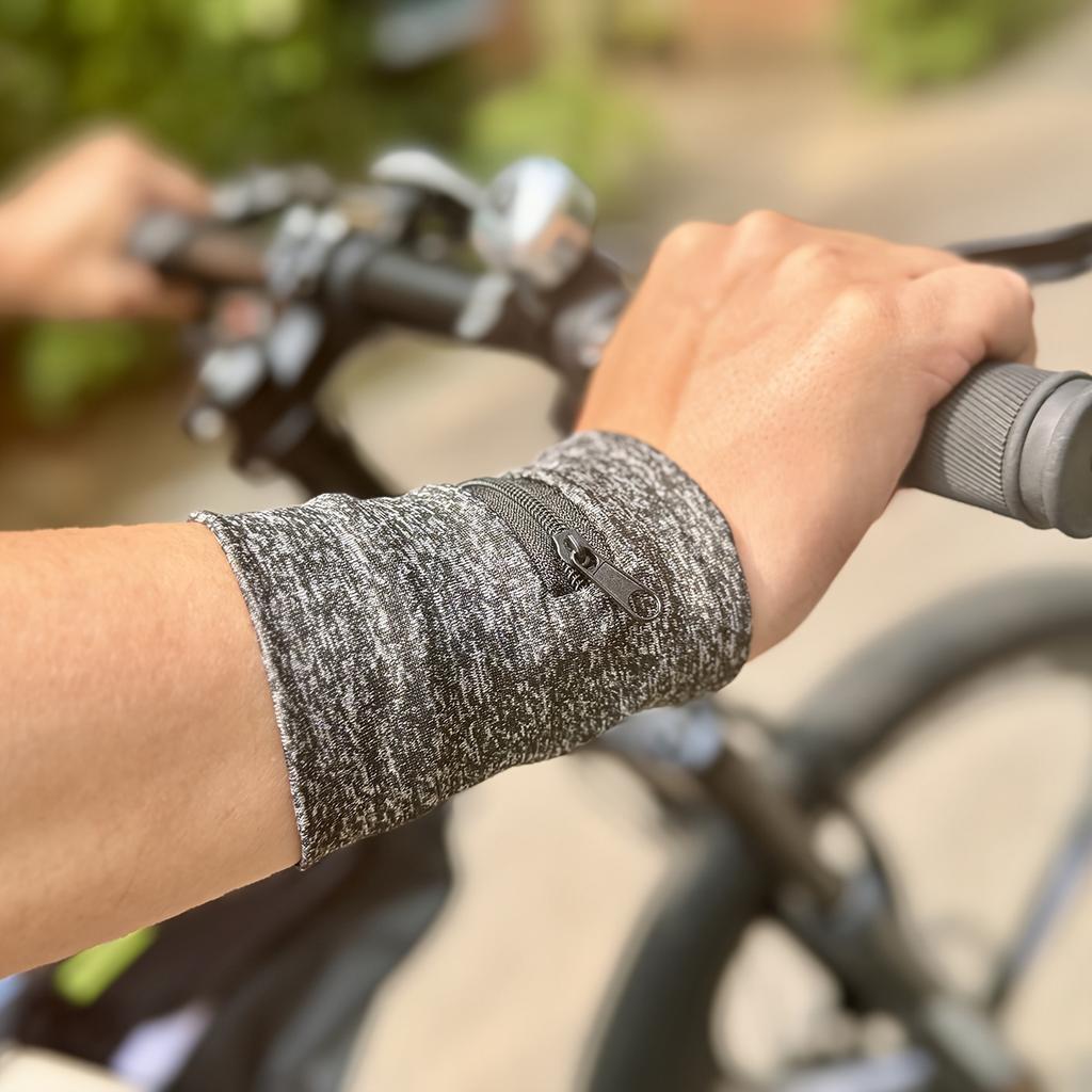 Modische neutrale Handgelenktaschen: Strapazierfähiges Polyester, Reißverschluss für Fitnessstudio, Laufen, Radfahren & Reiseaccessoire