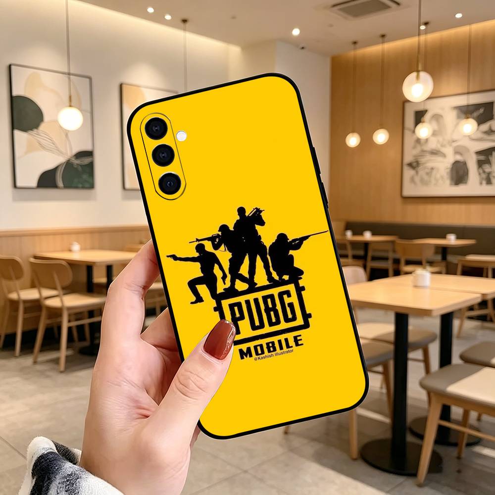 P-U-B-G M-Mobile Game Phone Case For Samsung Galaxy A73,A72,A71,A70,A53,A52,A51,Others Soft Black Cover