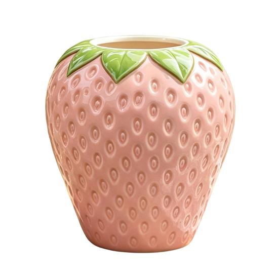 Ceramic Flower Pots Strawberry Hole Plant Pot Shaped with Drainage Cute Decorative Planters