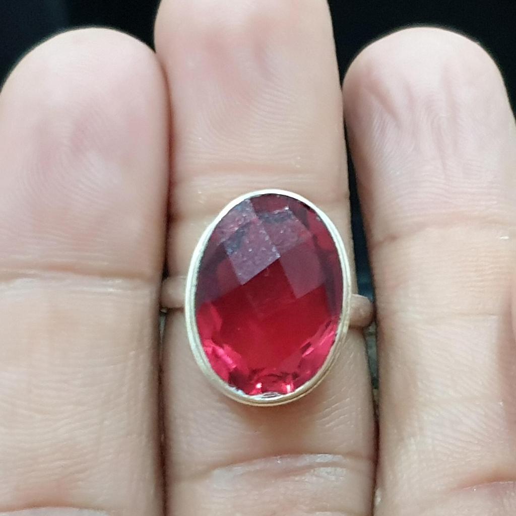 Oval Rose Cut Pink Tourmaline Quartz 925 Sterling Silver Ring Jewelry, Handmade Artisan Gift Jewelry