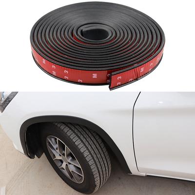 Universal Fender Flare Car Wheel Eyebrow Protector Lip Wheel-arch Trim Arch Extenders Decorative Scratch Proof Black