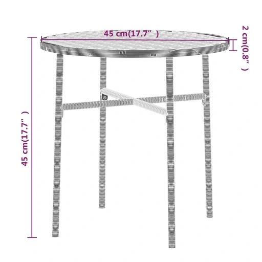 Vidaxl 3-teiliges Gartenmöbel-Set, Polyrattan, Schwarz