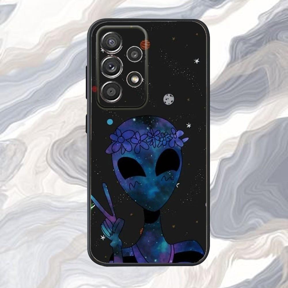 Funny Aliens Phone Case For Samsung S25,S24,S21,S22,S23,S30,Ultra,S20,Plus,Fe,Lite,Note,10,9,5G Black Cover