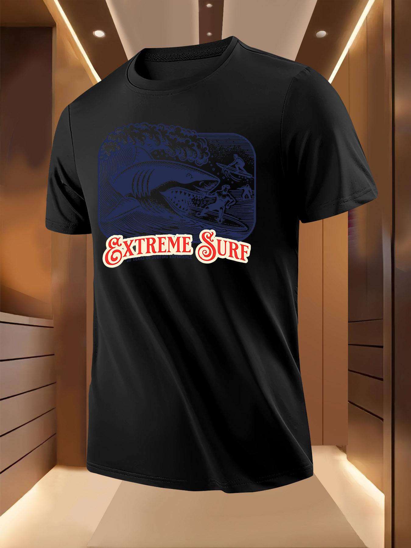 Extreme Surfing Graphic Tshirt - Breathable Lightweight P... L