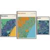 Barcelona. Seville. Bilbao. Madrid. Almeria. Spain City Color Map. Wall Art. Poster