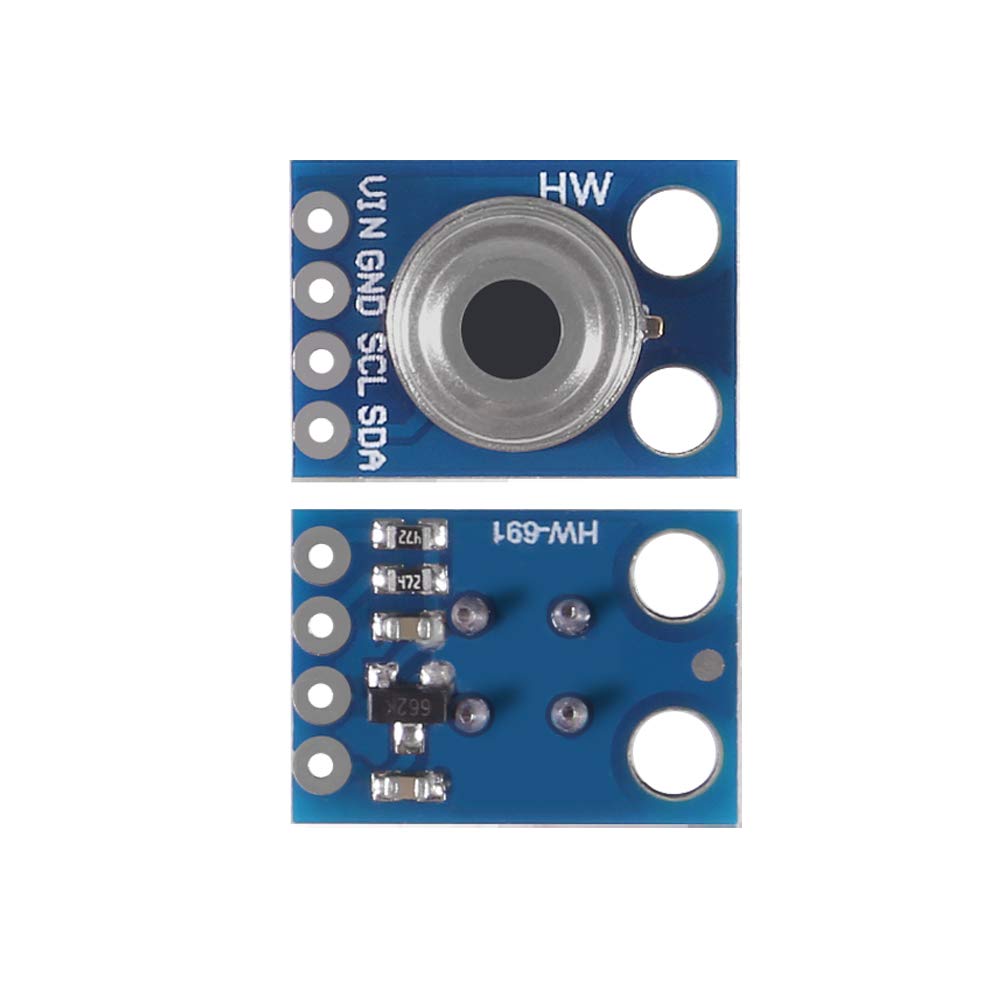 2 Pieces GY-906 MLX90614ESF Non-Contact Infrared Temperature Sensor Module IIC I2C Serial Power Supply 3-5 V Compatible with Arduino