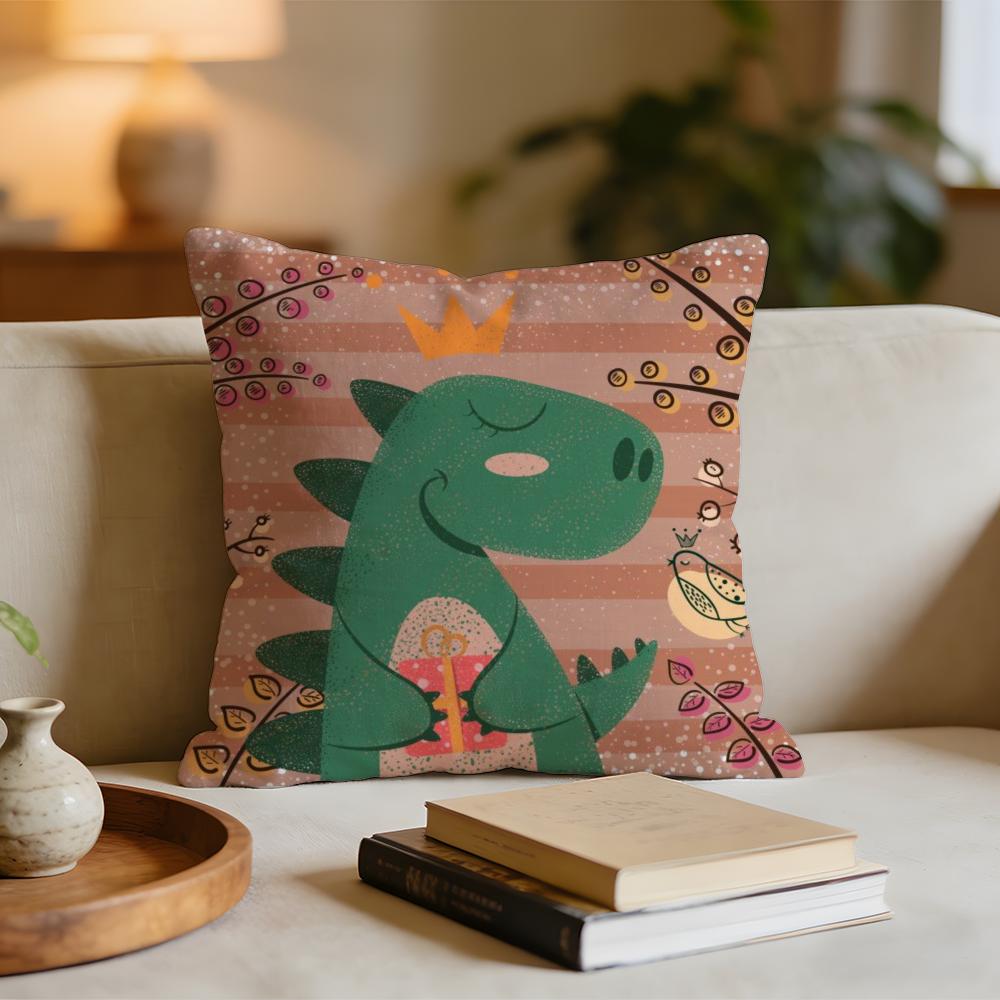 

Cute Cartoon Dinosaur Cushion Cover Short plush pillowcase for bed sofa carwashable 30x30cm
