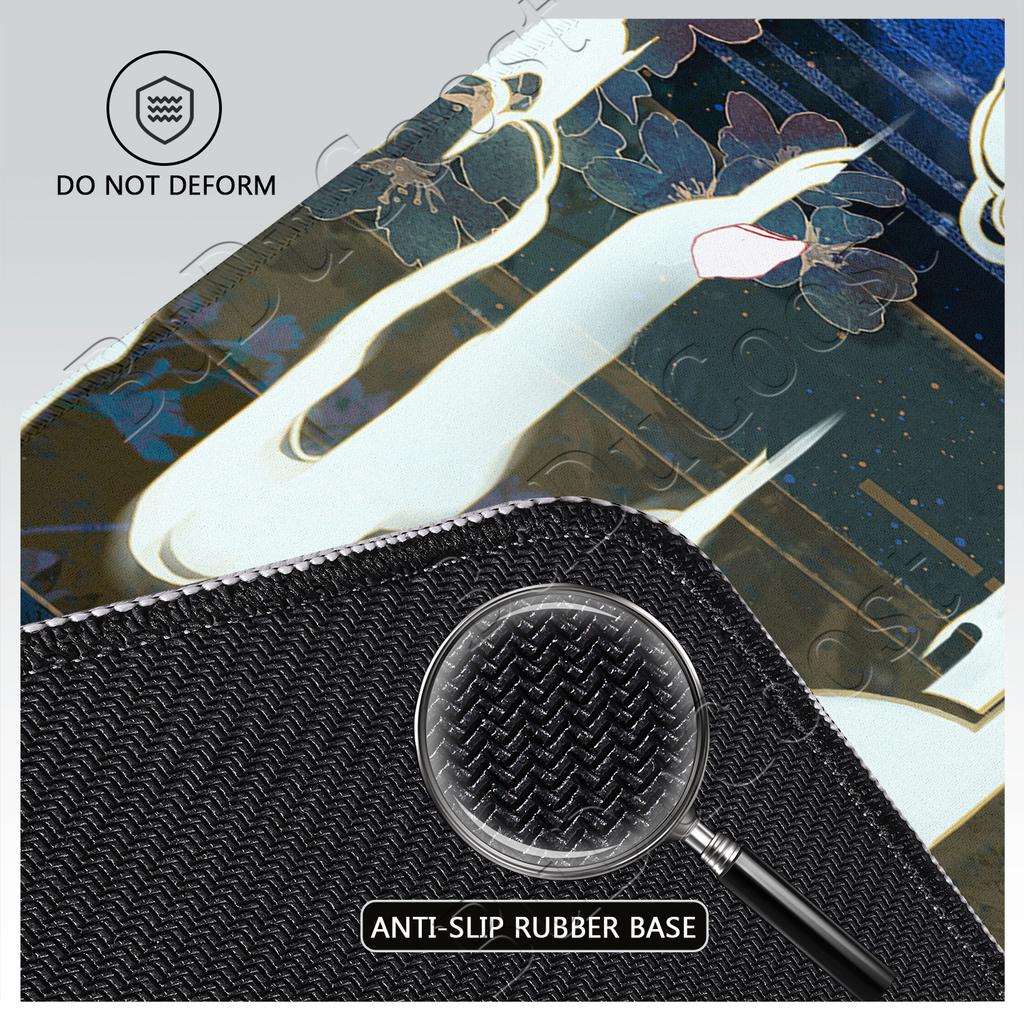 Gaming Wuthering Waves Hiyuki Mousepad Gaming Office Keyboard XXL Mouse Pad Anime Sexy Girl Rubber HD Printing Overlock Desk Mat