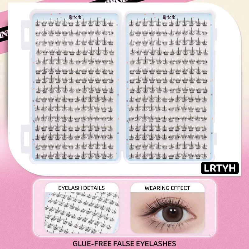 30Rows Idol Clusters Lashes Glue Eyelashes Book Manga Eyelash Clusters Diy Lashes Makeup Natural Anime Lashes Eyelash