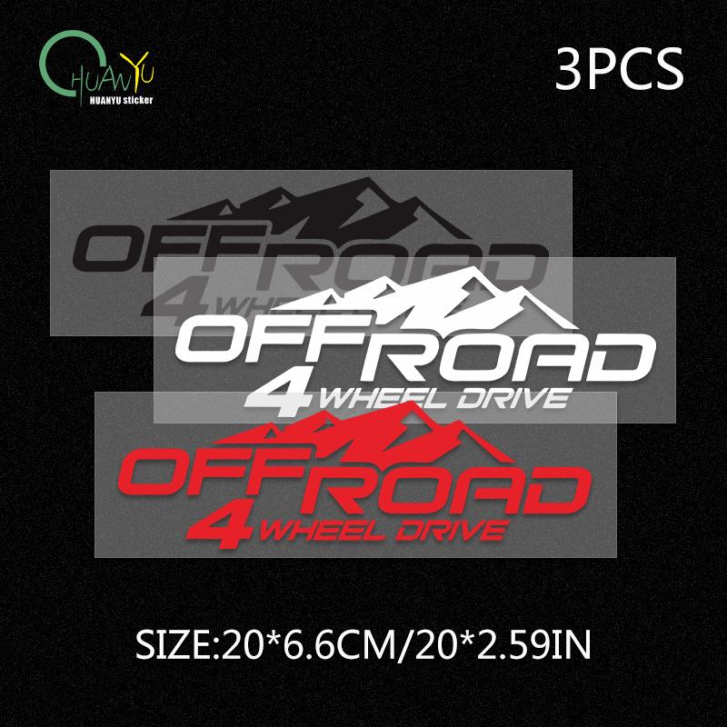 4X4 off-road car four-wheel drive reflective decoration car sticker body decal modification waterproof sticker